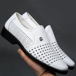 2025 Autumn New Soft-Soled Men's Sandals Leather Shoes Men's Business Hollowed-Out Dress Middle-Aged And Elderly Dad Shoes Men