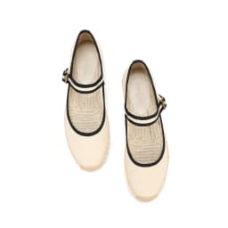 Stylish Mary Jane Espadrilles Women's Flat Shoes with Breathable Canvas Upper Ladies Loafers