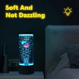 Touch Control LED Fish Bubble Lamp Multi Color Changing Simulated Aquarium Night Light USB Powered Home Desk Bedroom Decor