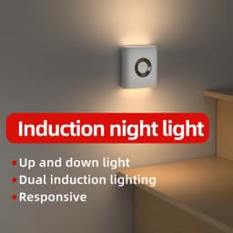 Motion Sensor Light LED EU/US Plug Type C Rechargeable Wireless Night Light For Bedroom Staircase Hallway Indoor Lighting Closet
