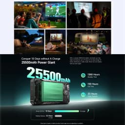 Ulefone Armor 34 Pro+ Rugged Smartphone 5G Projector 6.95" 120Hz 16GB+512GB 25500mAh 66W 64MP Night Vision Android 15 NFC