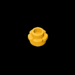 Gobricks GDS-1436 Plate, Round 1 x 1 with Flower Edge (5 Petals) compatible with lego 24866 pieces of children's DIY