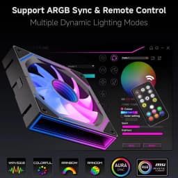 GSCOLER FC120 3IN1 Computer Chassis Fan 12cm PWM Quiet Cooling Fan 12V Large Air Volume 52.65CFM/800-1800RPM ARGB fan for PCcase