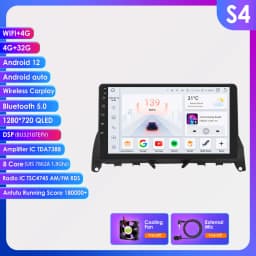 Hizpo Android Car Multimedia For Mercedes Benz C-Class W204 S204 2007-2010 Player Radio Navigation Stereo Carplay Autoradio GPS