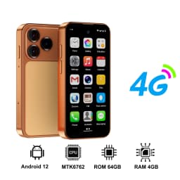 SERVO 4G LTE Mini Smartphone 3.88" Display Android 12 6GB+128GB Dual SIM Face Unlock GPS OTG WiFi Play Store Pocket Mobile Phone