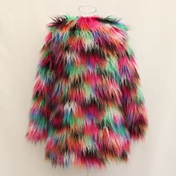 Women's lamb fur medium length thickened faux beach wool fur coat women's tide coat