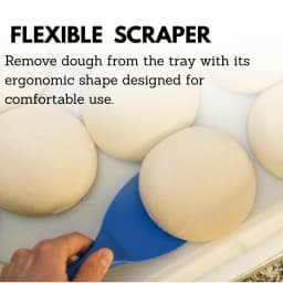 Plastic Pizza Dough Proofing Box 40x30cm Kit with 2 Dough Scraper Cutter - Stackable Fermentation Container for Homemade Pizza