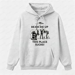 Robin Beam Me Up This Place Sucks Sweatshirt Woman Man Funny Quote Movie Long Sleeve O Neck Hoodie Sweatshirts Women Pullover