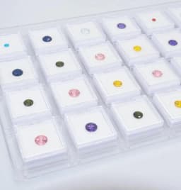 Novel Jewelry Gemstone Display Storage Box Gem Jar Show Case Tray with Lid Loose Diamond Holder Container Transparent Organizer