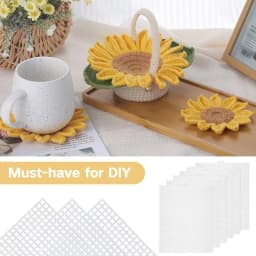 DIY Handmade Plastic Canvas Sheet Plastic Mesh Canvas Sheets Eye Mesh for Embroidery Acrylic Yarn Crafting Crochet Projects