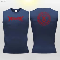 Anime Berserk Guts Print Compression Vest Men Gym Fitness Mens Vest Quick Dry Bodybuilding Tank Top Muscle Sleeveless Shirt