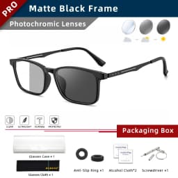 BLMUSA UltraLight Titanium Leg Anti Blue Ray Reading Glasses Myopia Multifocal Optical Eyesses Photochromic Prescription Eyewear