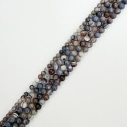 Natural Stone Purple Botswana Stripes Onyx Agate Round Loose Beads 6 8 10 MM Pick Size For Jewelry Making DIY