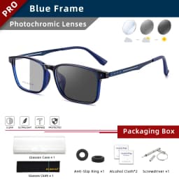 BLMUSA UltraLight Titanium Leg Anti Blue Ray Reading Glasses Myopia Multifocal Optical Eyesses Photochromic Prescription Eyewear