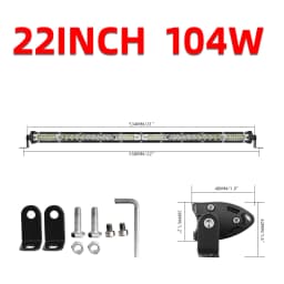 CO LIGHT Slim 12" 22" 32" 42" 52" Led Bar Light 4x4 Offroad For Trucks ATV UAZ Spot Flood Combo 12V 24V Driving Barra Work Light