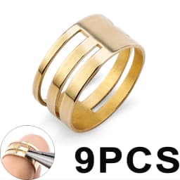1-9PCS 9x18mm Open Jump Ring Tools Connector Rings Closing Tools Finger Copper Color Jump Ring Opener for DIY Jewelry Making