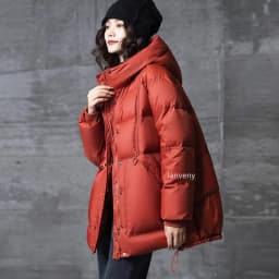 Janveny Women's Winter 90% Duck Down Jacket Hooded Autumn Thick Warm Puffer Coat Windbreasker A-lined Female Fashion Parkas