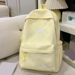 Korean Style Cute Polka Dot Backpack Nylon Women Large Capacity Campus Daypack
