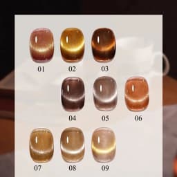 1-12pcs TC Summer Blue Glass Bead Cat Eye Gel Nail Polish Flash White Spar Nude Color Magnet Nail Art Gel Salon Christmas Nails