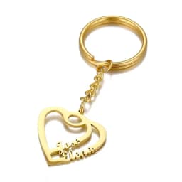 Custom Name Keychain Personalized Stainless Steel Pendant Keychains for Women Men Customized Nameplate Keyring Jewelry Gifts