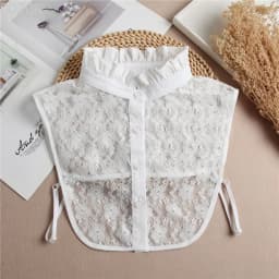 Female Lace Detachable Collar Vintage Solid Fake Collar Lapel Blouse Top Adjustable Women Clothes Ladies False Collar