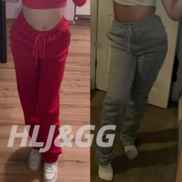 HLJ&GG Spring New Drawstring Jogger Pants Women High Waisted Stacked Trousers Casual Female Solid Color Matching Sporty Bottoms