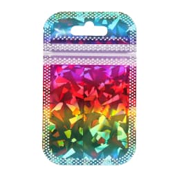 50pcs Pink Laser Ziplock Bag Holographic Self-Sealing Pouch For Earring Display Jewelry Gift Packaging Small Supplies Organizer