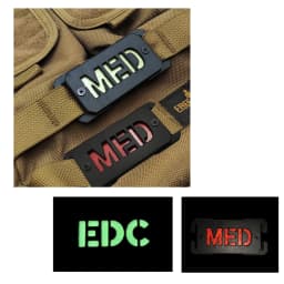 Molle EDC Identify Safety Outdoor Mark Strip Patch Umbrella Blood Type Nuclear Radiation Cat Eyes Tactical Equipment Accessorry