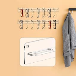 Wall Mounted Acrylic Sunglasses Organizer Storage Eyeglasses Holder Hanging Eyewear Display Rack Jewelry Shelf Transparent