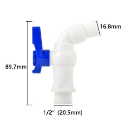 S60 Coarse Thread IBC Tank Tap Elbow PE Pipe Connector X 16mm 1/2'' 3/4'' Water Coupling Garden Hose Faucet Connector