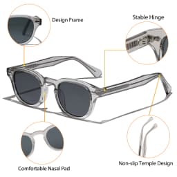 HBK Retro Round Men Sunglasses Punk Propionic Acid Pin Temple Luxury Sun Glasses Women Sports Leisure Party Eyewear UV400