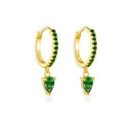 DPLAOPA 100% 925 Sterling Silver Water Drop Color Zircon Hoop Earrings 2024 Simple Advanced Fine Gift Jewelry For Women