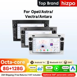 Hizpo 2Din 7inch Android Auto Car Radio for Opel Astra H G J Zafira B Corsa C Antara Vectra Vivaro GPS RDS DSP 4G BT CarPlay