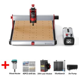 Twotrees TTC450 Ultra High Precision CNC Router 3-Axis/4-Axis Milling Cutting Machine 500W Spindle Carving Metal CNC Engraver