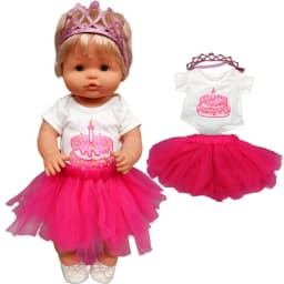 For 40 Cm Nenuco Doll Clothes 17 Inch Baby Doll Flower Shirt Pants Toys Clothing