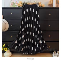 Sweet & Vintage A-Line Pleated Skirts for Tall Women - 2026 Spring Summer High Waist Flowy Skirt