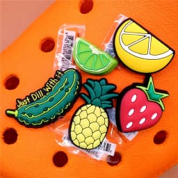 Original Various Fruit Designer Shoe Charms 5pcs/lot Clog Buckle Accessories Luxury Upper Jewelry Decorations Gift Preferred