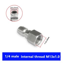 Pressure Washer Coupler 1/4 Inch Stainless Steel Quick Connect Fittings Male Female Accessories With Internal External Thread