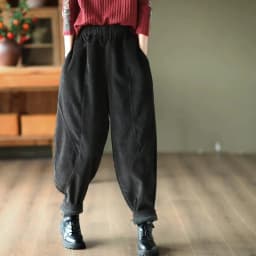 Chenille Velvet Thickened Versatile Casual Pants for Women Autumn Winter New Loose Spliced Harem Pants Female Solid Warm Trouser