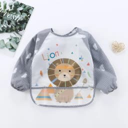 Waterproof EVA Full Sleeve Baby Bibs Children Apron Long Sleeve Feeding Smock Kids Eating Breastplate Infant Scarf Clothing