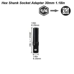 1/4 Hex Shank Square Converter Conversion to Socket Adapter for Impact Drill Wrench Drill Bit Conversion Joint Extension Rod