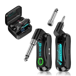 2.4GHz Mini Wireless Guitar System Rechargeable Audio Wireless Guitar Transmitter Receiver for Guitar Bass Electric Instruments