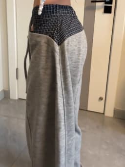 Unique Street Low Waist Patchwork Design Casual Pants Women Autumn Winter New Sle Slim Straight Leg Floor-Length Pants American