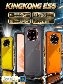 [Shipping From Poland] Cubot KingKong ES 5 Rugged Smartphone Android 16 Up to 24GB RAM(12+12GB) 256GB ROM 6.88-Inch 120Hz Screen 7000mAh Battery NFC Face Recognition Fingerprint Recognition IP69K 64MP+16MP SCT620
