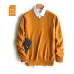 Cashmere Cotton Blend Classic V-Neck Sweater Men Pullover 2025 Autumn Winter Business Casual All-match Knitted Jumper Pull Homme