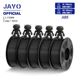 JAYO ABS Filament 5Rolls ABS 3D Filament 1.75mm 1KG 3D Printer Filament For FDM 3D Printers & 3D Pen Highly Resistant Durable