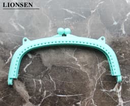 LIONSEN 16cm Arc Plastic Purse Frame Handle for Clutch Bag Handbag Accessories Making Kiss Clasp Lock 10 colors