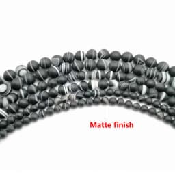 Natural Stone Beads Two Style Striped Agat For Beading Brown Gules 4-12mm Dull Polish Wholesale Beads For Jewelry DIY Accessorie