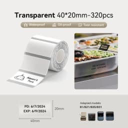 3 Rolls NIIMBOT B21 B3S B1 B31 Thermal Label Clothing Price Food Self-adhesive Tag Waterproof Smart Office Pocket Printer Label