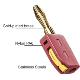4mm Banana Plug High Current Quick Connect Gold-Plated 32A 10PCS Banana Connector